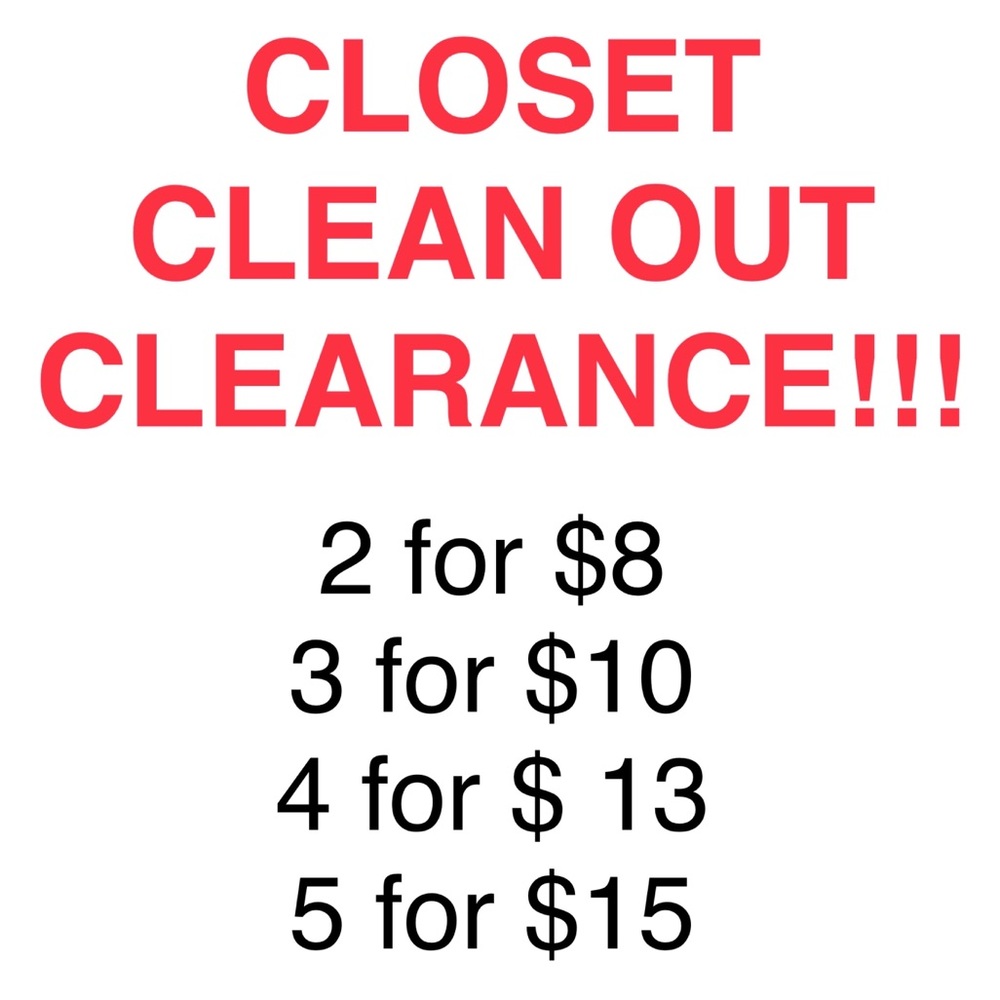 ⭐️⭐️2 items for $8, 3 items for $10, 4 items for $13 or 5 items for $15!!!⭐️⭐️
